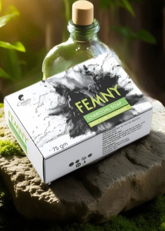 FEMNY CHARCOAL SOAP-FOR DEEP PORE CLEANSING, WITH ACTIVATED CHARCOAL