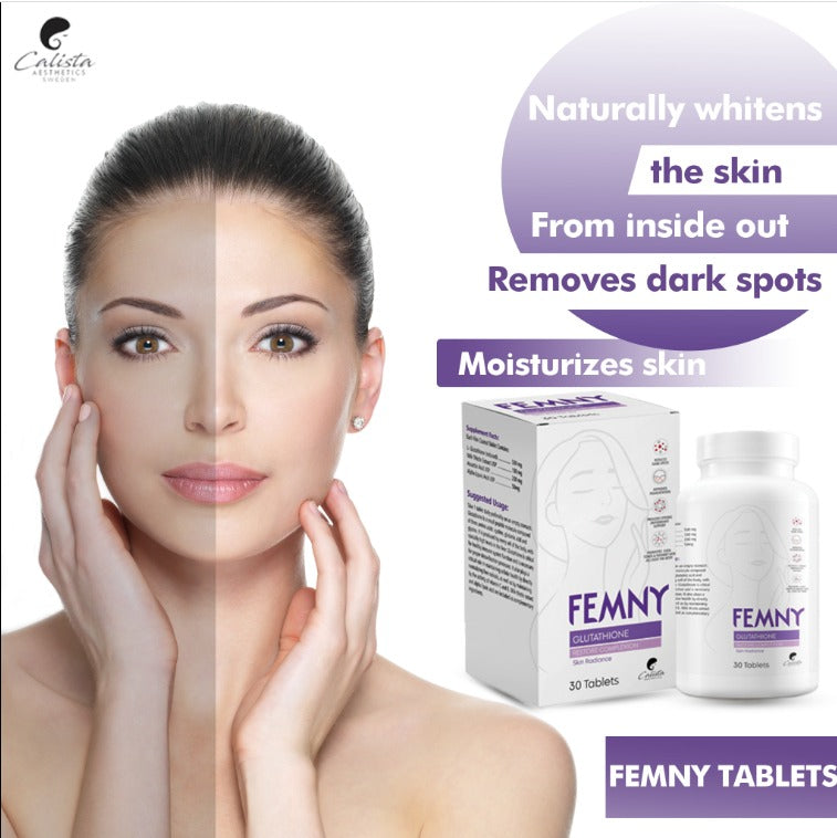 FEMNY GLUTATHIONE TABLETS- PREMIUM GLUTATHIONE (REDUCED) FOR OVERALL BODY SKIN WHITENING (ORIGINAL PRODUCT)