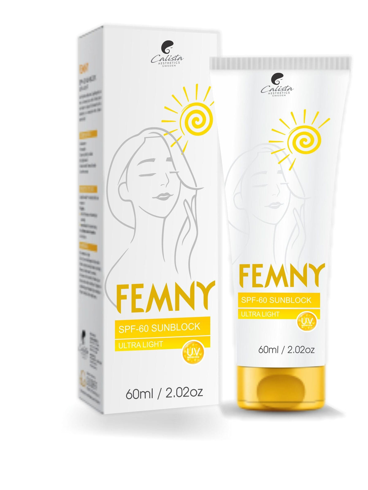 FEMNY- SPF60 SUNBLOCK WITH ALOE VERA- PERFECT COMBINATION FOR SUN PROTECTION (ORIGINAL PRODUCT)