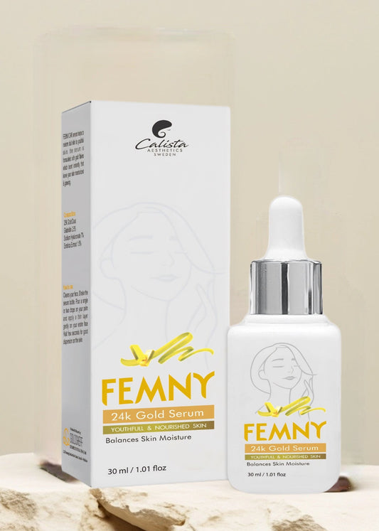 Femny 24K Gold Serum with Real Gold Particles to Restore Dull Skin To Youthful