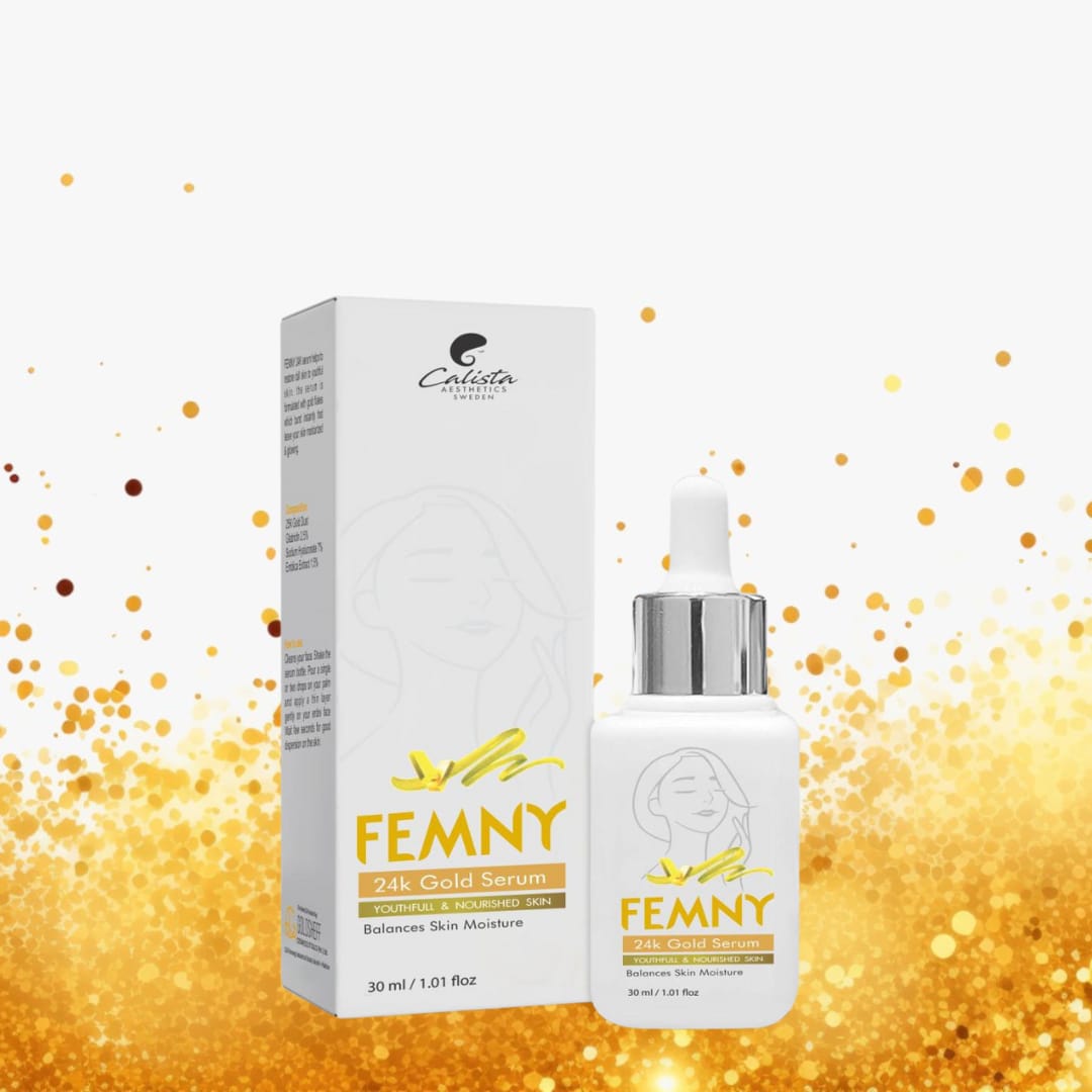 FEMNY 24K GOLD SERUM- WITH ORIGINAL 24K GOLD PARTICLES TO RESTORE DULL TO YOUTHFUL SKIN