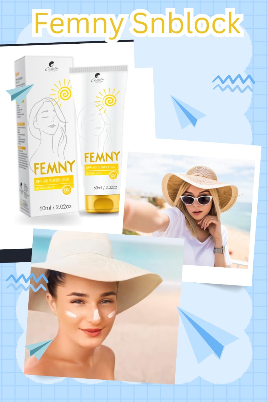 FEMNY- SPF60 SUNBLOCK WITH ALOE VERA- PERFECT COMBINATION FOR SUN PROTECTION (ORIGINAL PRODUCT)